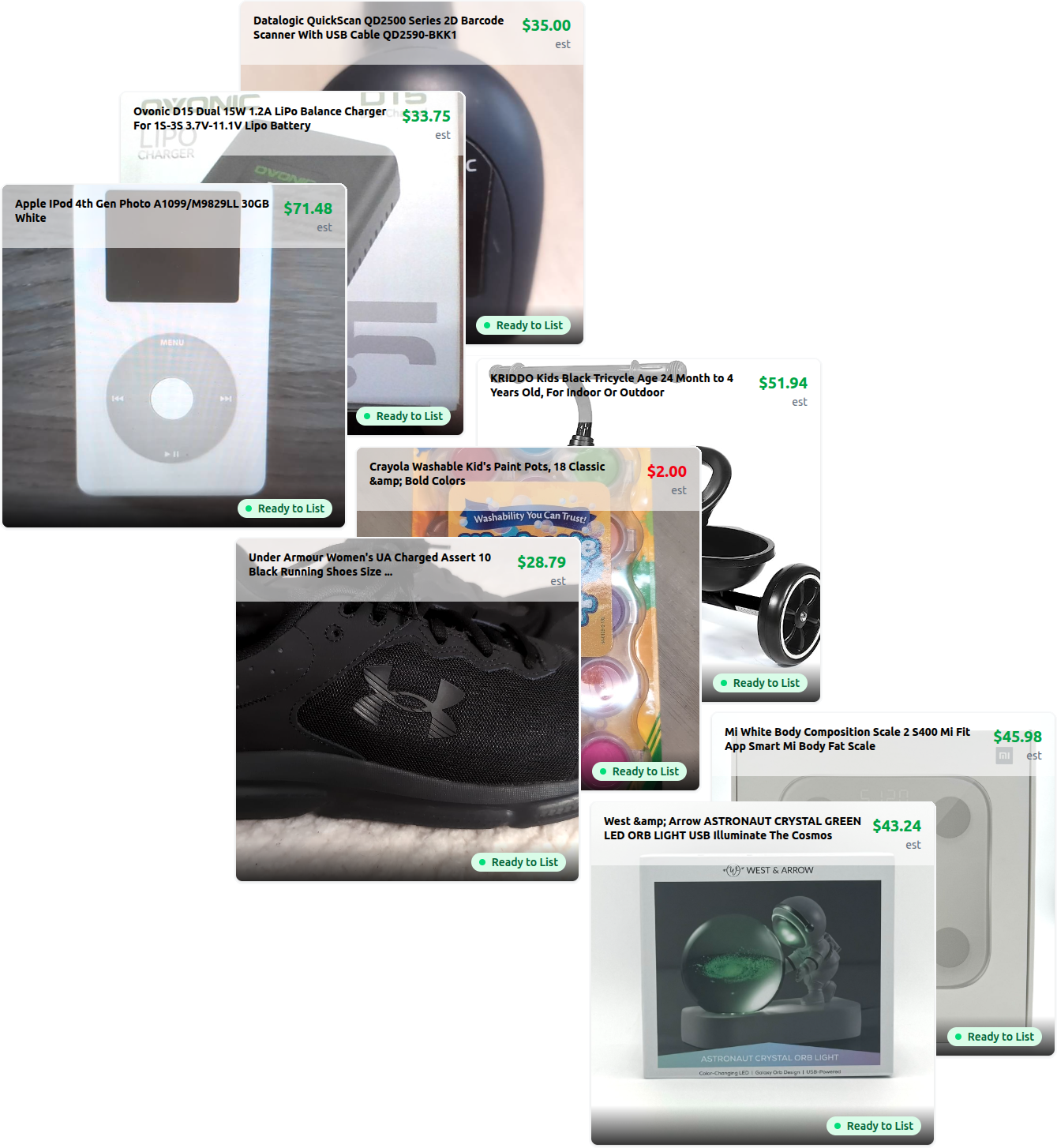 Products ready to list
